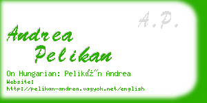 andrea pelikan business card